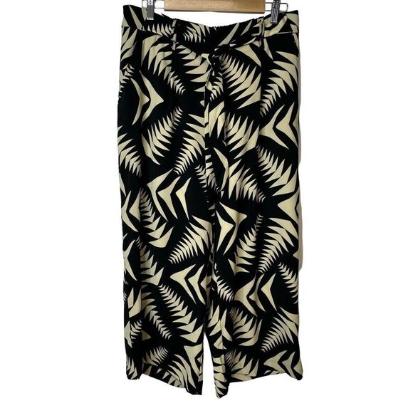 ELIANE ROSE Black & Khaki Wide Leg Lightweight Pants Women’s Size Large - Picture 5 of 17